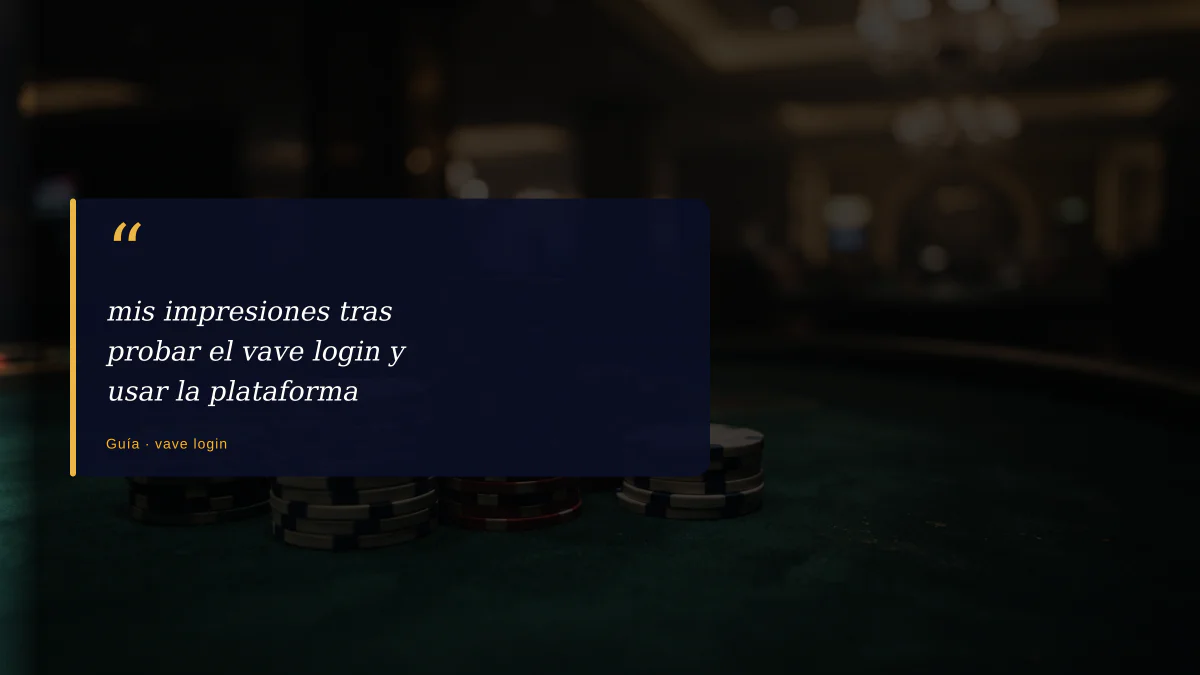 mis impresiones tras probar el vave login y usar la plataforma