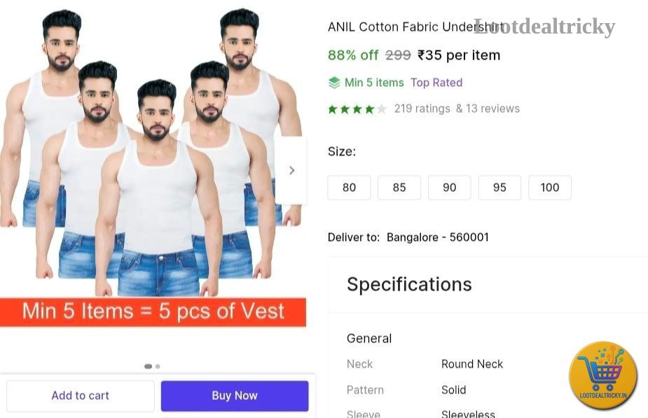 Men Vest 35 – Just ₹35 | Loot Deal