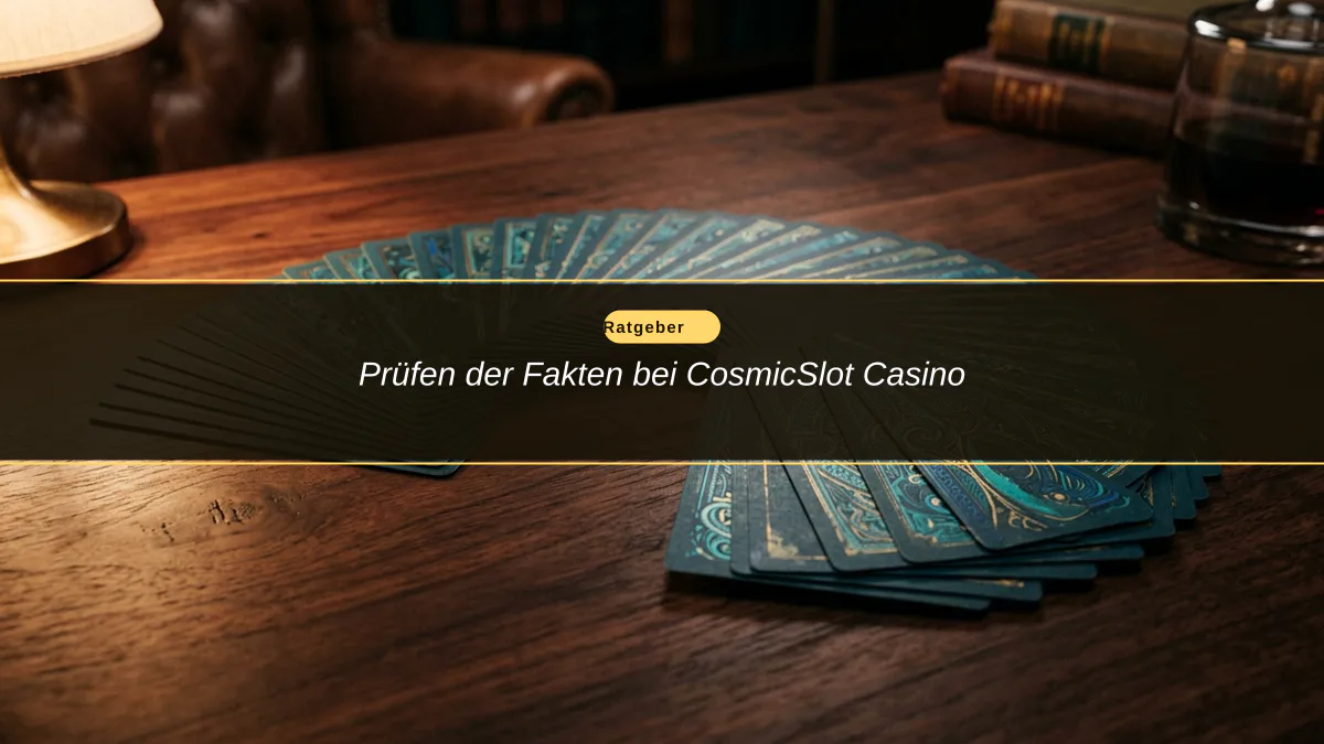 Prüfen der Fakten bei CosmicSlot Casino