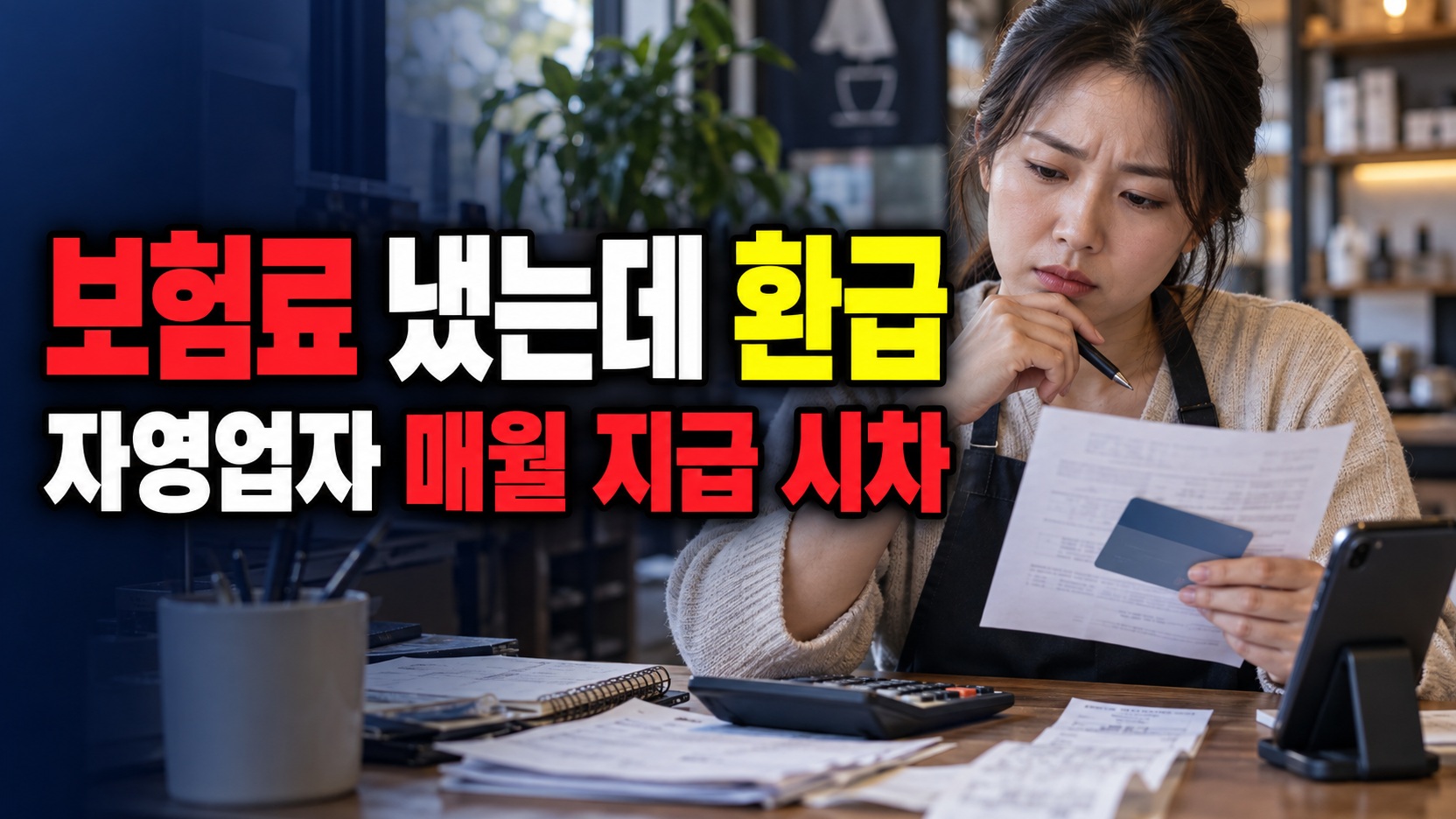 보험료 냈는데 환급이 늦는 이유, 서울시 자영업자 고용보험료 매월 지급 시차 관련 핵심 정보를 상징적으로 보여주는 썸네일 이미지
