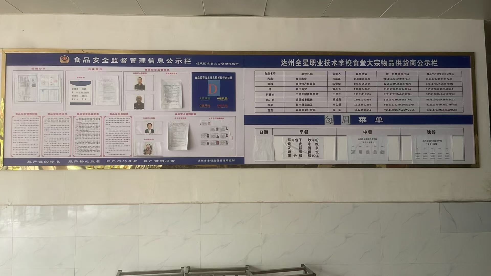 公示牌展示
