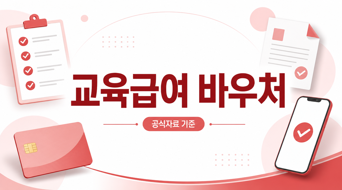 교육급여 바우처 신청 전 확인 정보를 정리한 대표 이미지