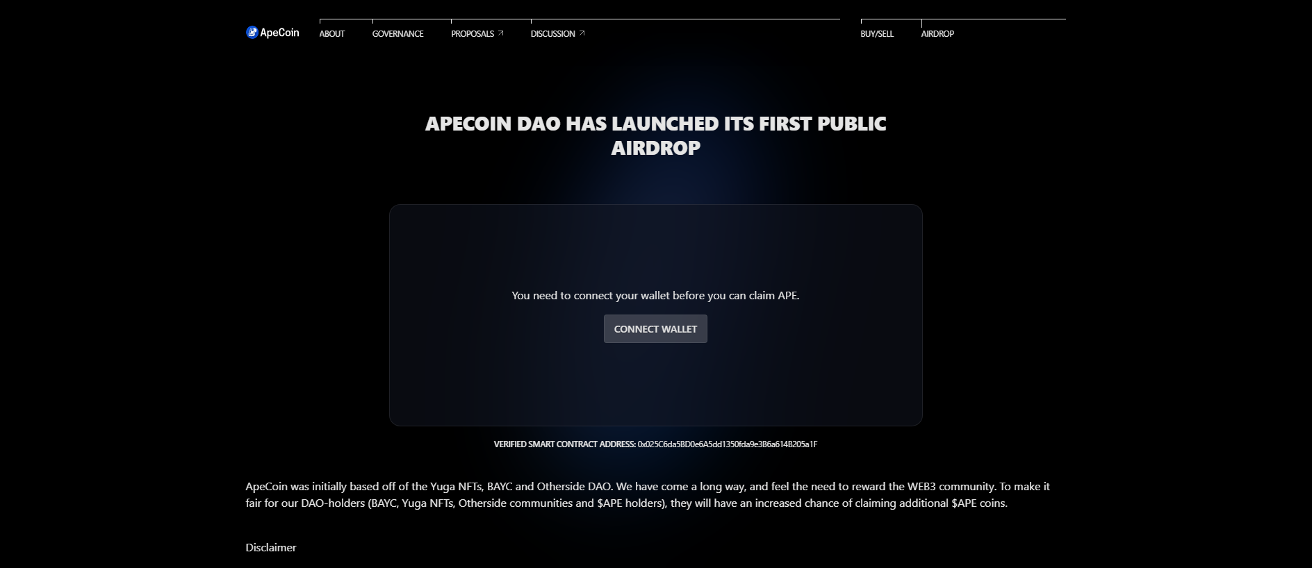 Stored capture of apecoins-dao.pages.dev