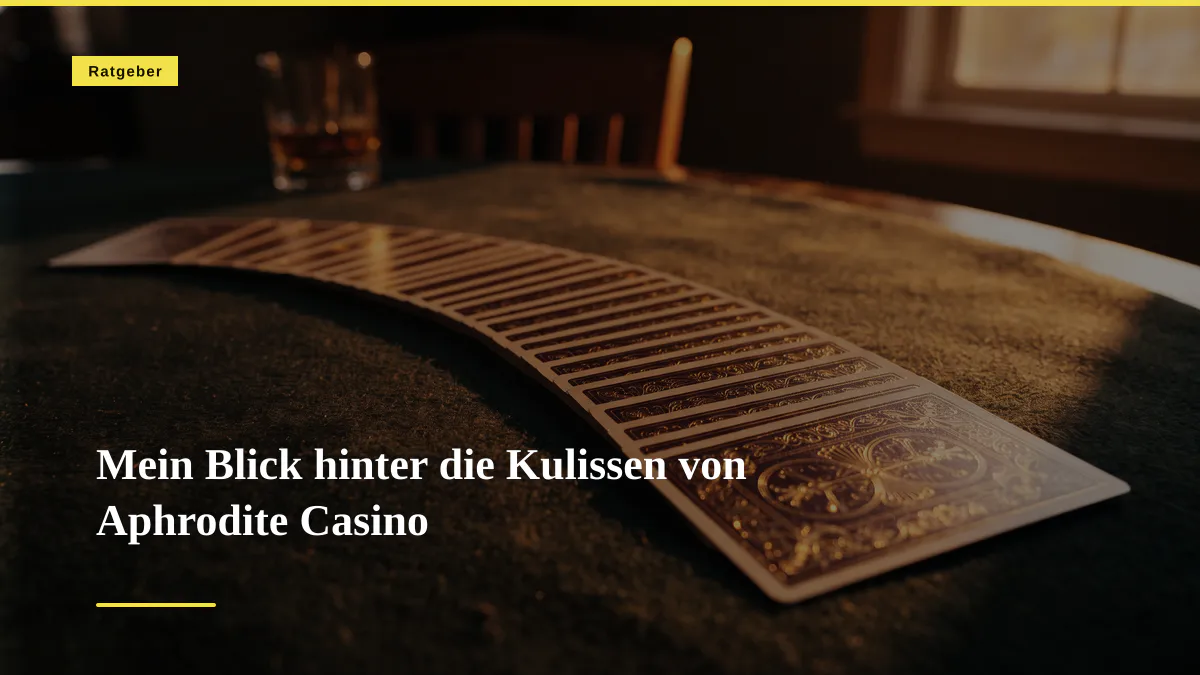 Mein Blick hinter die Kulissen von Aphrodite Casino