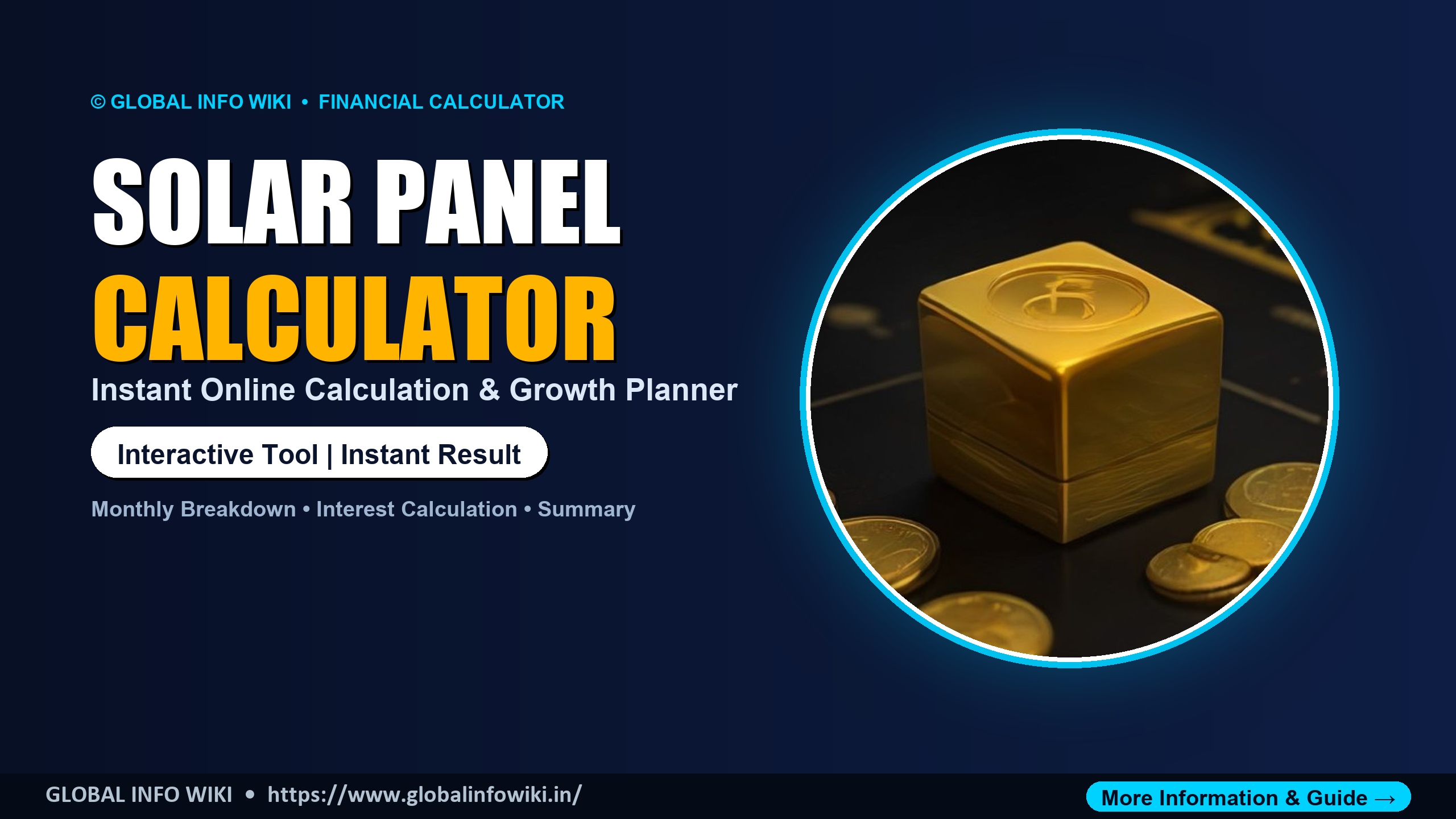 Solar Panel ROI & Savings Calculator — Estimate Payback Period & Yearly Electricity Savings Solar Panel ROI & Savings Calculator — Estimate Payback Period & Yearly Electricity Savings