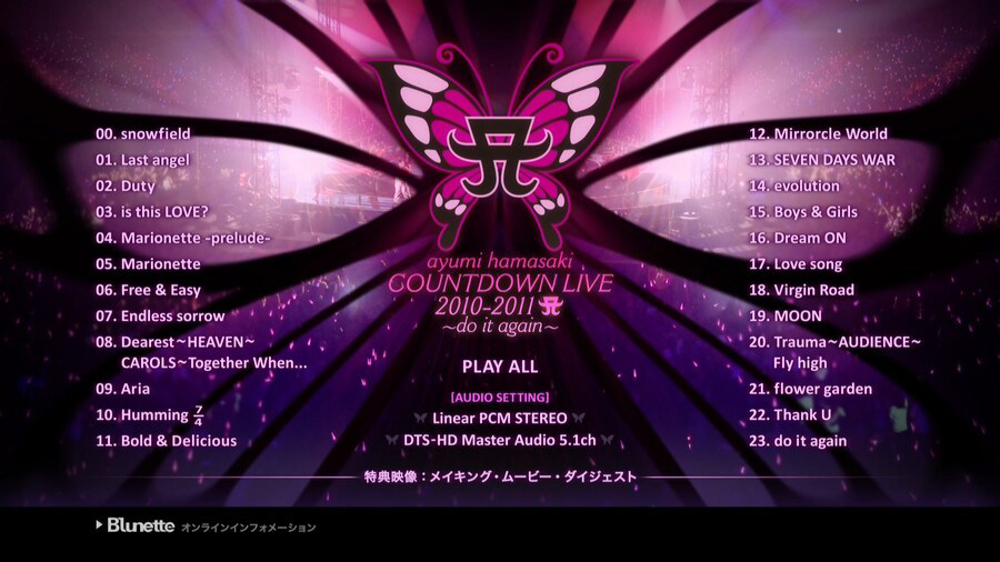 浜崎あゆみ COUNTDOWN LIVE 2010-2011 A ～do it again～ ライブ J-POPアーティスト ライブブルーレイ Blu-ray