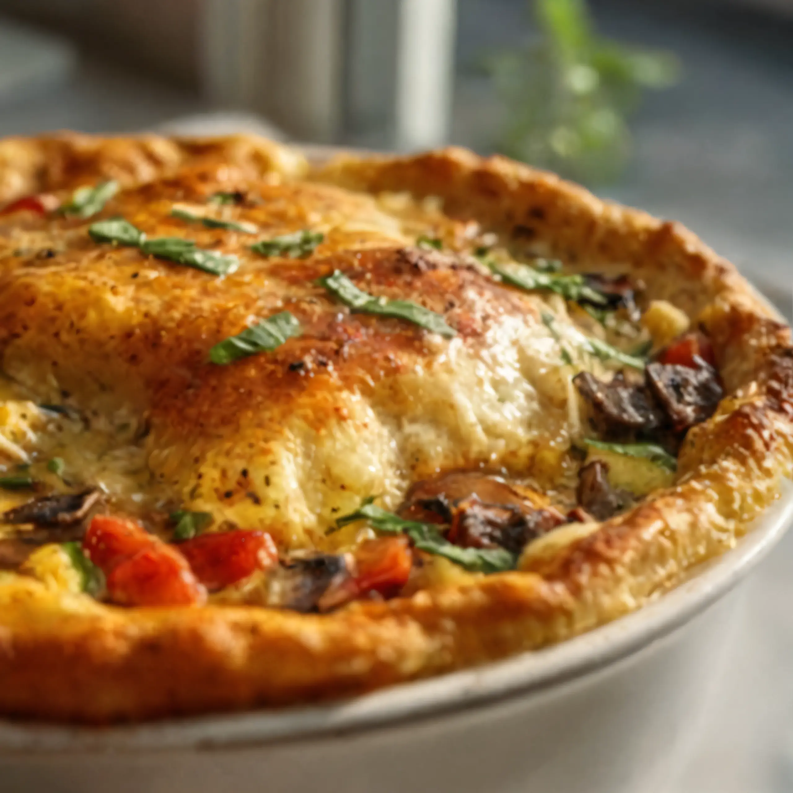 Supreme Veggie Pizza Pot Pie Casserole Recipe