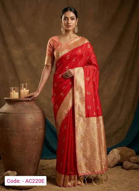 Pink color premium silk saree