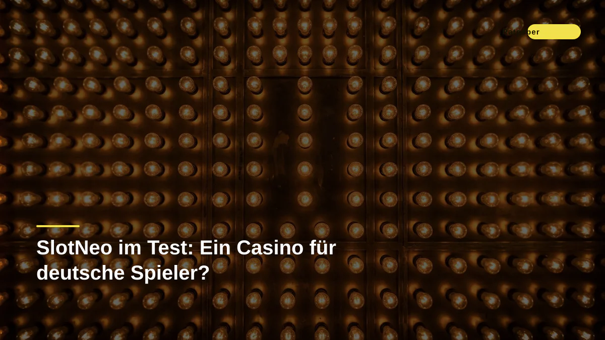 SlotNeo im Test: Ein Casino für deutsche Spieler?