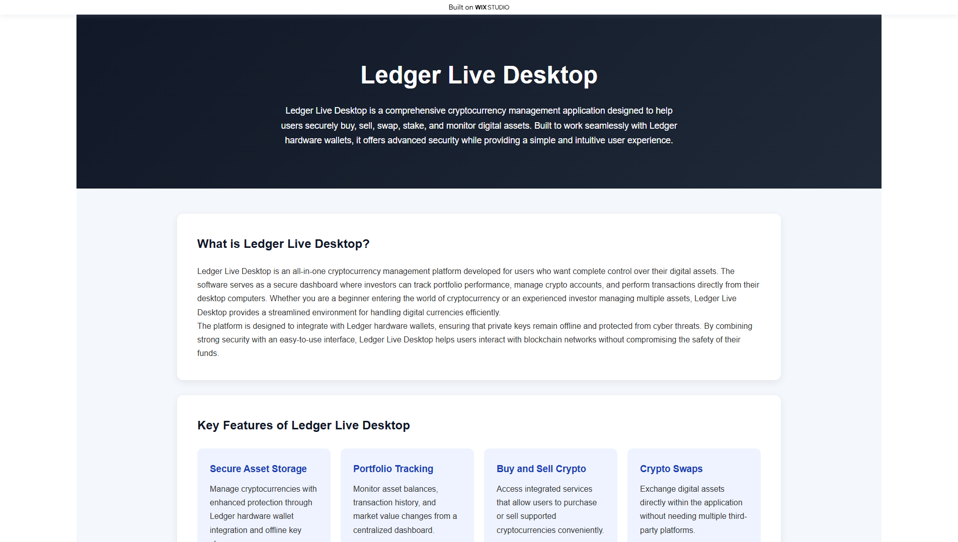 Stored capture of desktop-clienten.wixstudio.com