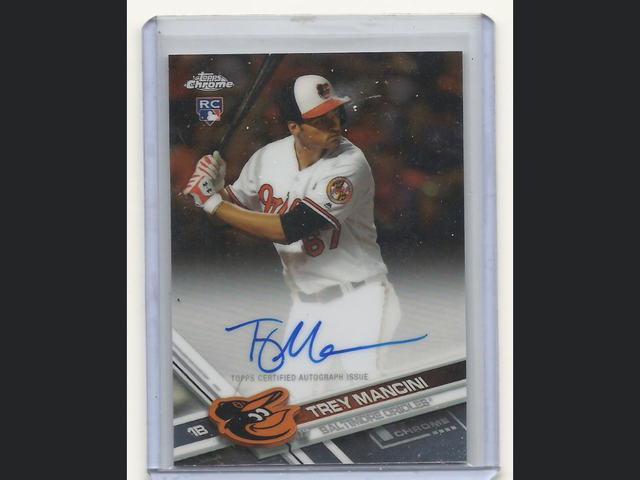 2017 Topps Chrome Trey Mancini Autograph