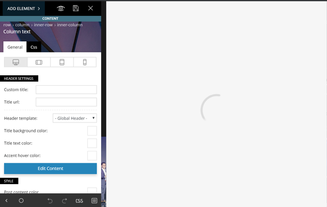 Edit Content Loading Only Doesn't show the content for edit