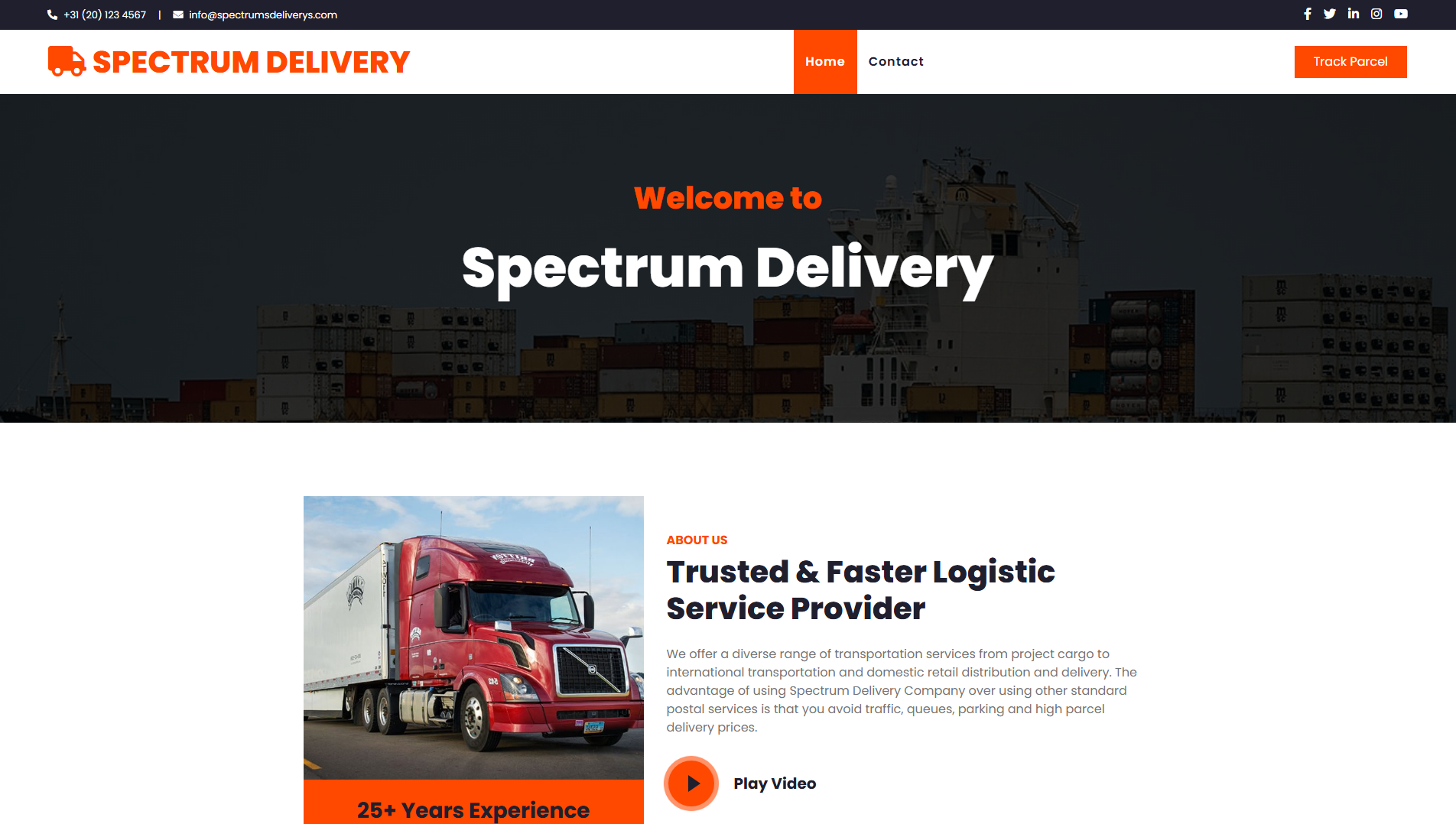 Screenshot of spectrumsdeliverys.com