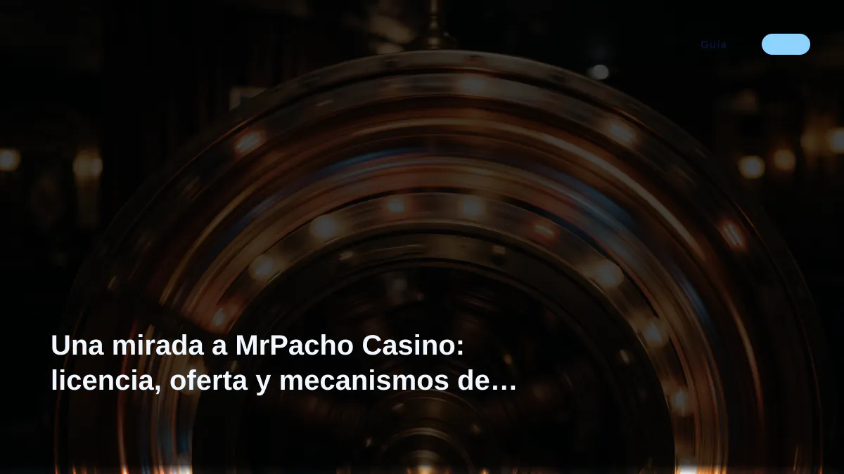 Una mirada a MrPacho Casino: licencia, oferta y mecanismos de protección
