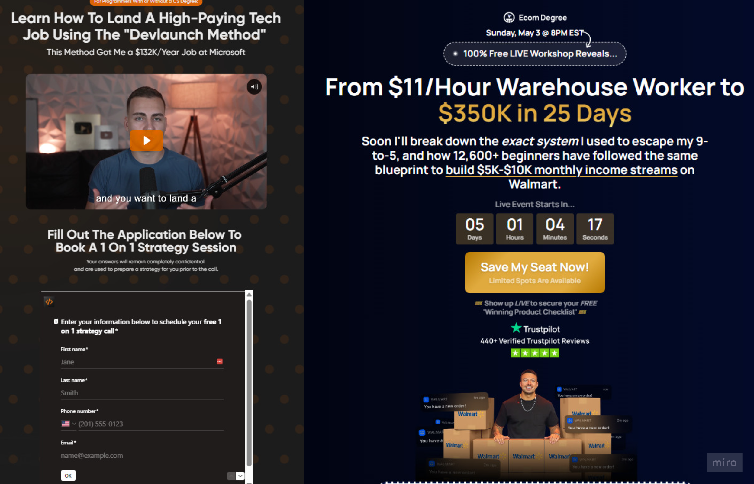 VSL and webinar funnel setup