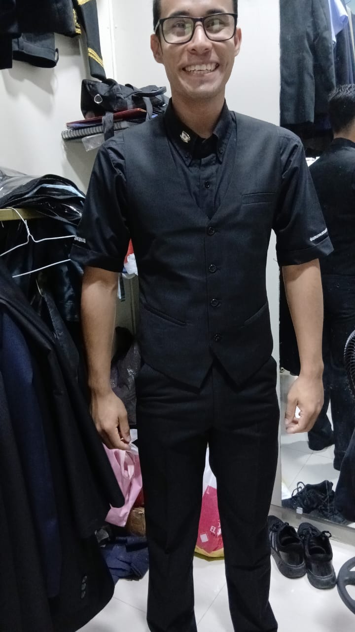 Traje Negro Un Botón 3 Piezas - Vista 4