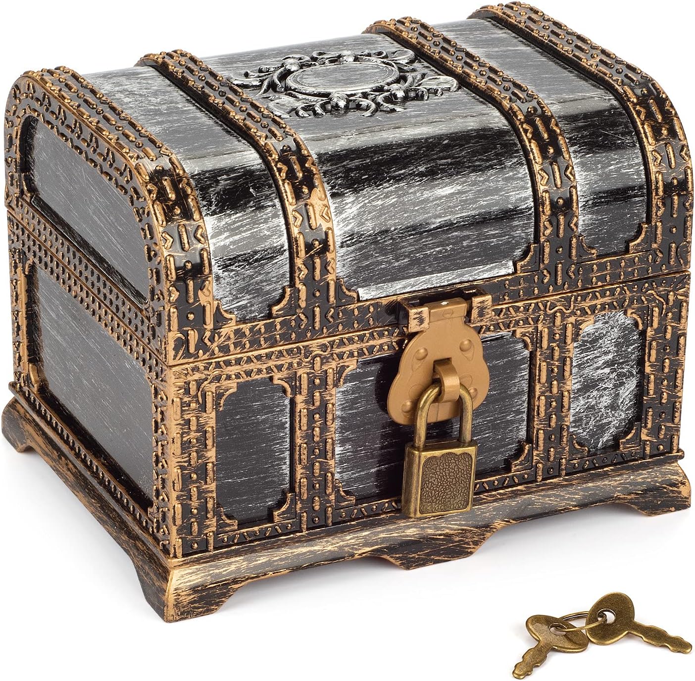 Kids Toys Pirate Treasure Chest,Transparent Vintage Decorative