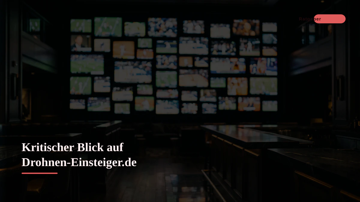 Kritischer Blick auf Drohnen-Einsteiger.de