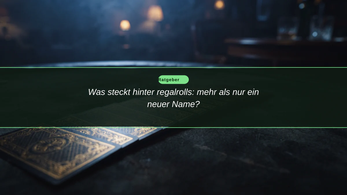Was steckt hinter regalrolls: mehr als nur ein neuer Name?