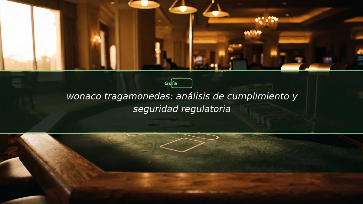 wonaco tragamonedas: análisis de cumplimiento y seguridad regulatoria