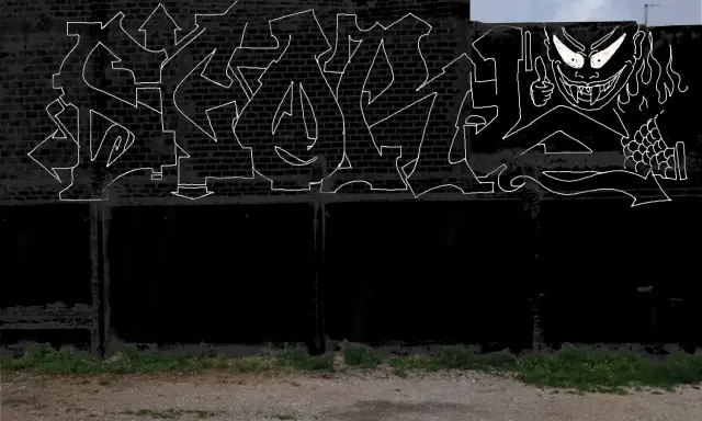 Graffiti artwork by Tkiz