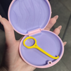 Container for caps, aligners, retainers, magnetic, Pink Container for caps, aligners, retainers, magnetic, Pink