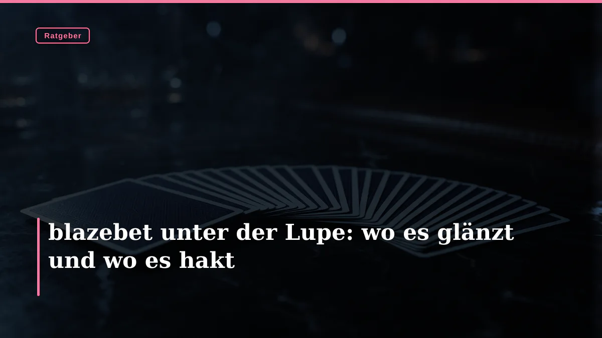 blazebet unter der Lupe: wo es glänzt und wo es hakt