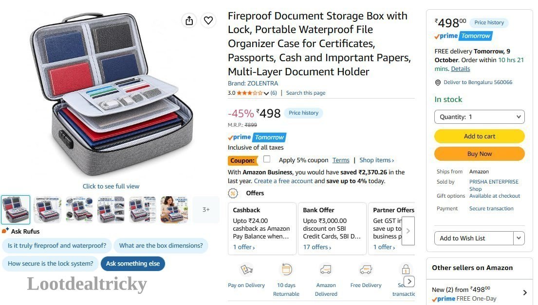 Document Storage Box | Lowest Price Deal