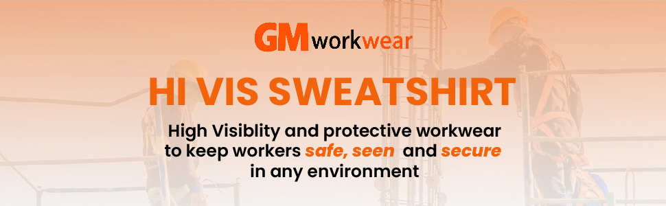 GM Workwear Hi Vis Pro Safety Sweatshirt Class 3 360 Reflective