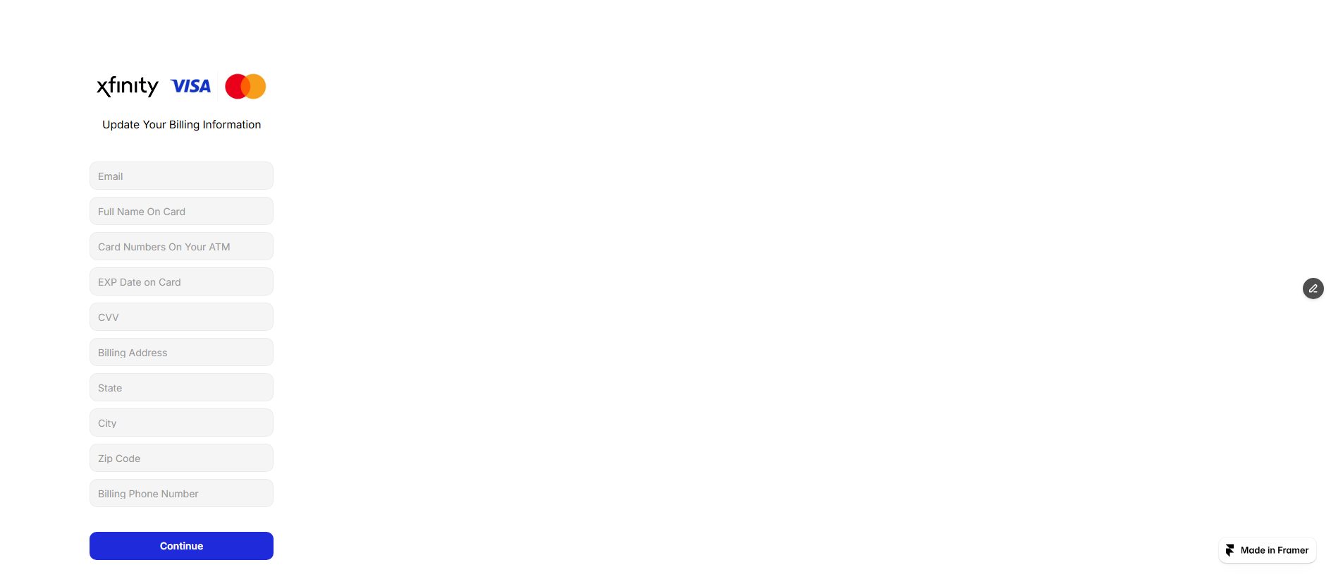Forensic screenshot of [REDACTED] showing the phishing page layout