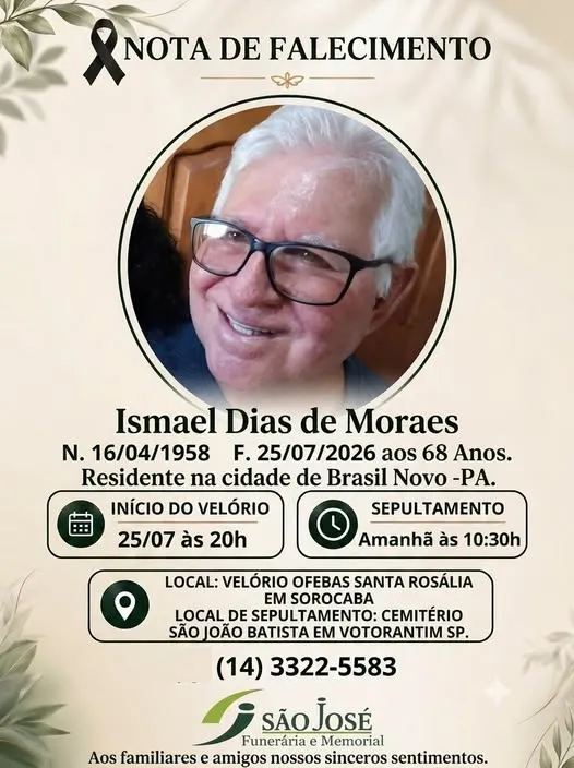 Falecimento 25 07 2026