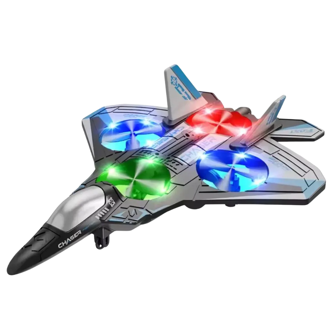 EVA Fighters Aircraft Drone Jet | Remote Control | 360° Roll | LED Lightning Effects | Rechargeable  photo 2