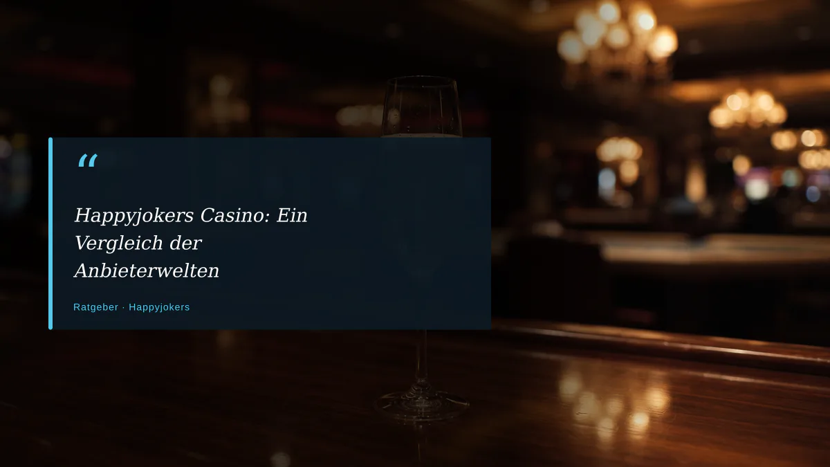 Happyjokers Casino: Ein Vergleich der Anbieterwelten