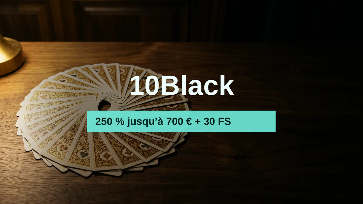 10Black Casino — Willkommensbonus 250 % jusqu’à 700 € + 30 FS, Zahlungen: Visa, Mastercard, PayPal, Skrill, Neteller