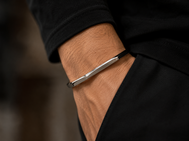 Simple Asthetic Steel Bracelet