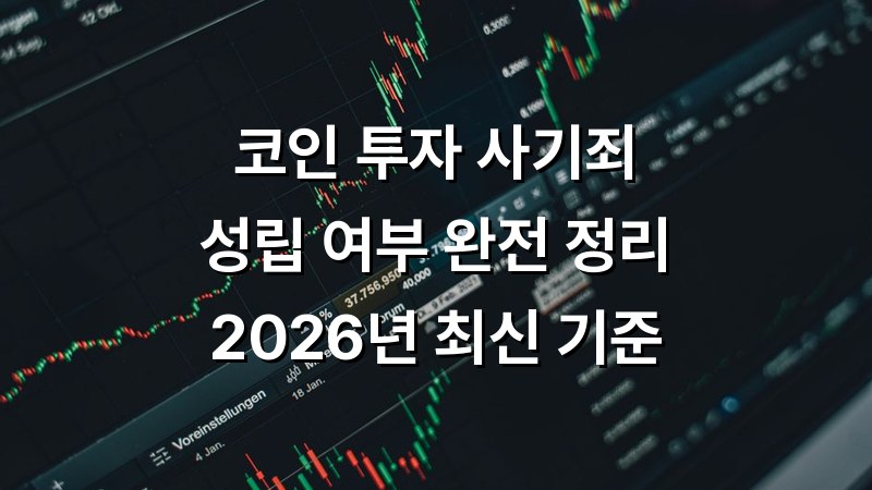 코인 투자 이후 돈을 받았을 때 사기죄 성립 여부와...