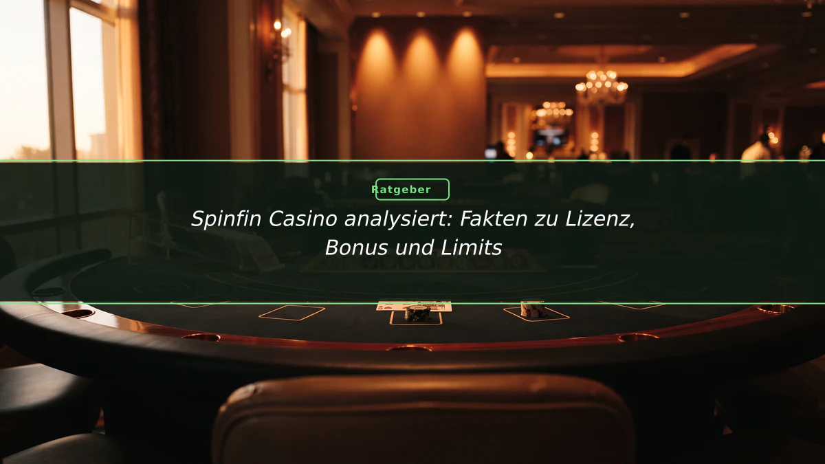 Spinfin Casino analysiert: Fakten zu Lizenz, Bonus und Limits