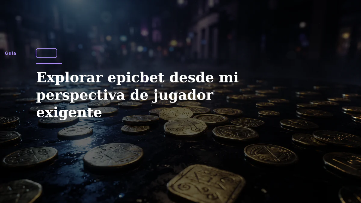 Explorar epicbet desde mi perspectiva de jugador exigente