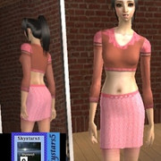 Pink-Brown-Ruffle-Sweater