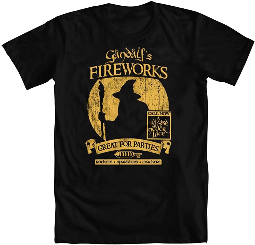 Gandalf’s Fireworks A Wizard Is Never Late Vintage Unisex T-Shirt