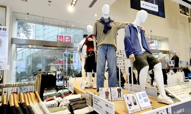 UNIQLO Orchard Central clothing displays and mannequins showcasing LifeWear