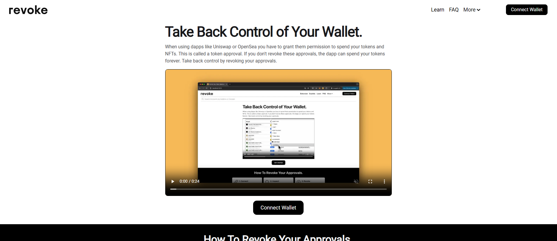Screenshot of revokeservice.com