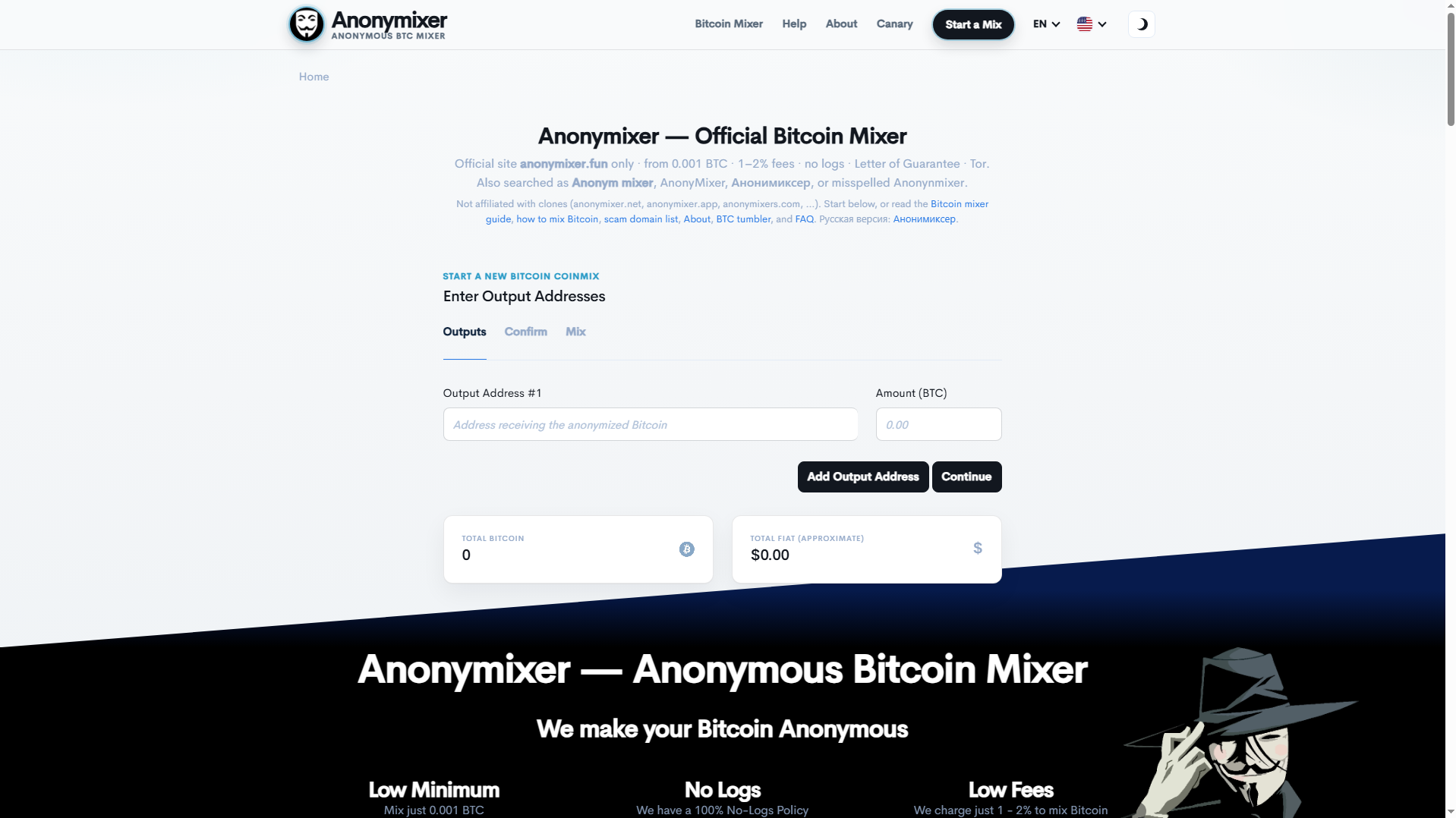 Stored capture of anonymixer.fun