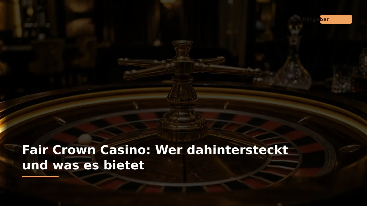 Fair Crown Casino: Wer dahintersteckt und was es bietet