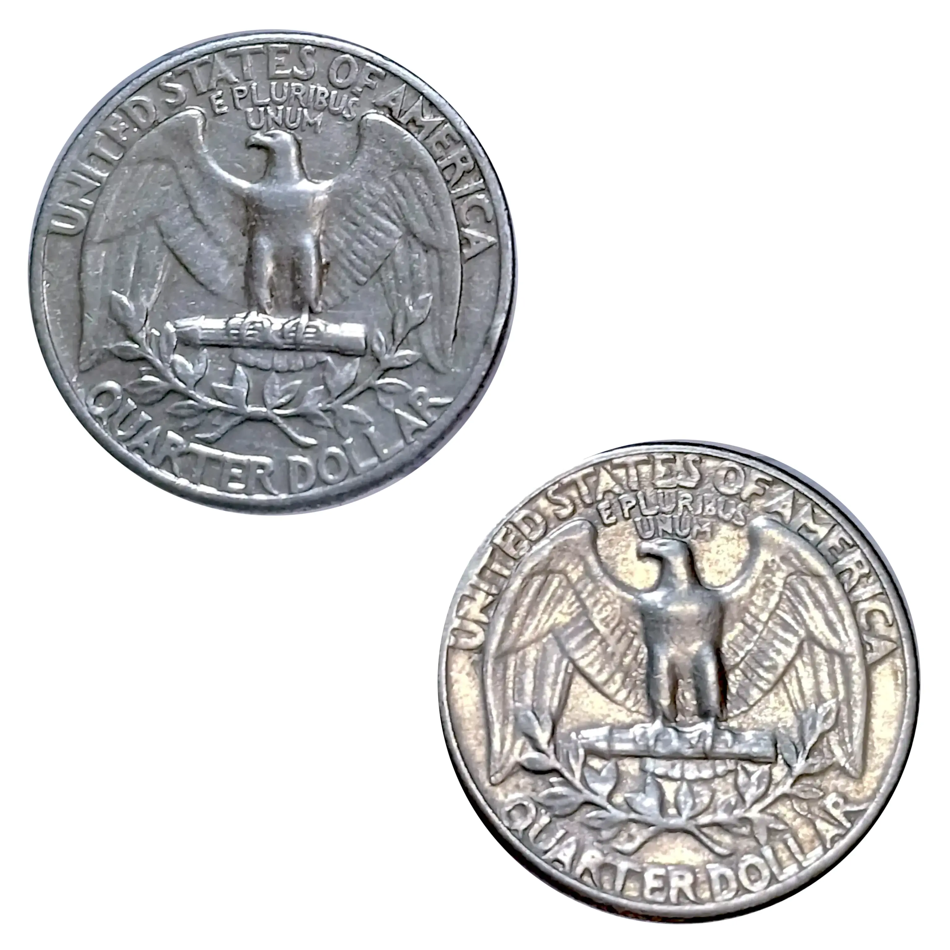 Lote com 2 Moedas Quarter Dollar 1965 MBC+ Bonitas – KM# 154a - Foto 2