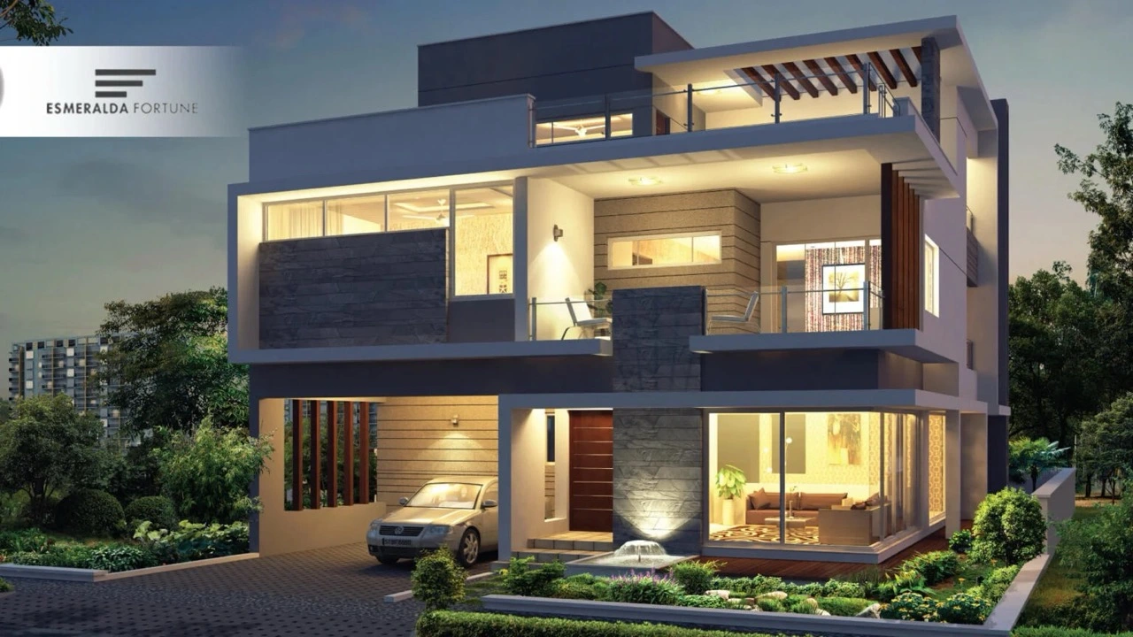 Gated community landscape design in Kondapur near Botanical Garden
