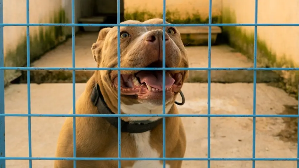 Mama Dog and Her Puppies Rescued from Cramped Metal Crate