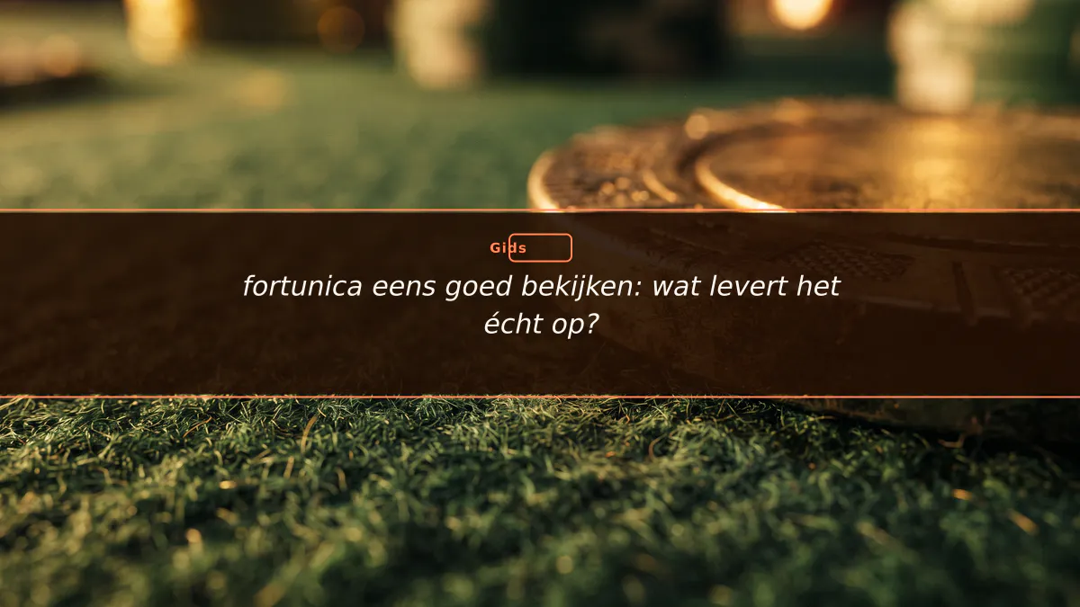 fortunica eens goed bekijken: wat levert het écht op?