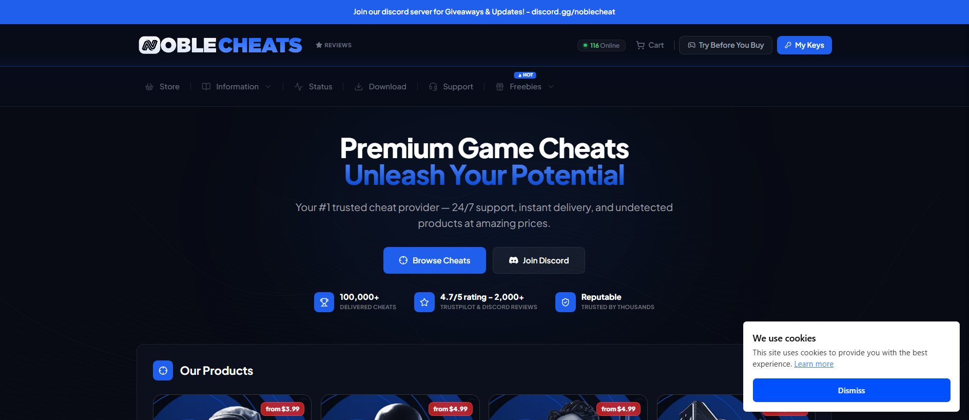 Stored capture of noblecheats.net