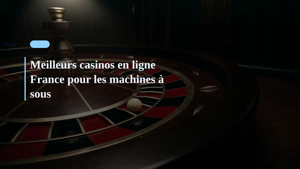 Meilleurs casinos en ligne France pour les machines à sous